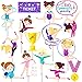 36Pcs Gymnastics Cupcake Toppers Gymnast Girl Cupcake Toppers Gymnastics Birthday Party Decorations for Girls Gymnastic Theme Birthday Party Baby Shower Supplies