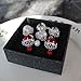 MISASHA Rhinestone Grey Imitation Pearl Double Ball Celebrity Designer Earrings For Women