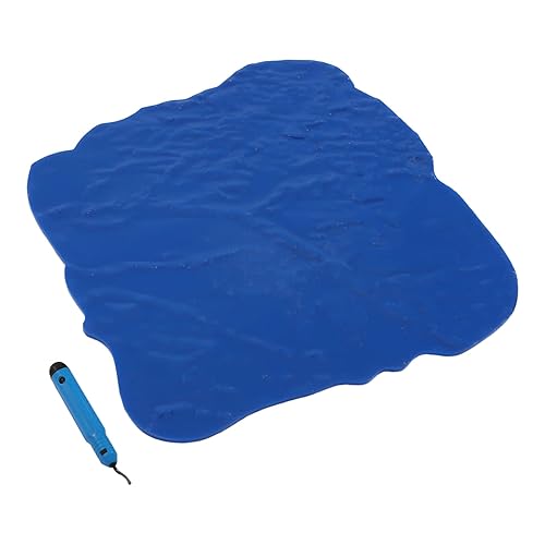 Alfombrillas para sellos de concreto, moldes de textura de concreto, alfombrilla de estampado de hormigón con textura de piedra de pizarra para