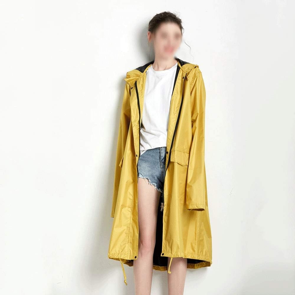 Long Raincoats Women Poncho Waterproof Outdoors Rain Coat Rain Gear Jackets Female Raincoat Impermeables Big Size(L)