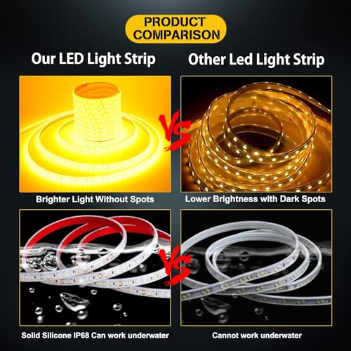 Tira LED impermeable YM E-Bright ámbar y rojo 5 m miniatura 2