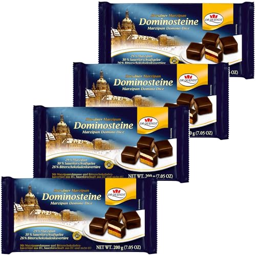 dr. quendt dresdner marzipan dominosteine 200g | 4er Pack | 800g