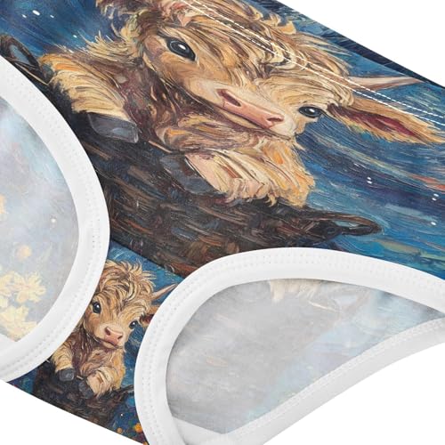 Cute Baby Highland Cow Basket Van Gogh Starry Night Toddler Girls's Underwear 2T 202b85894
