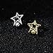 Aijiojio Grillz for Women Gold Plated Silver Grills for Your Teeth Punk Hollow Five-pointed star-shaped single Hip-hop gift (Silver)
