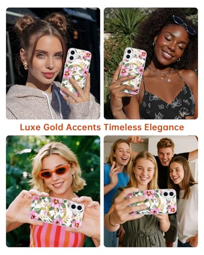 Coque transparente fleur rose iPhone 17 pour femmes et filles - 5