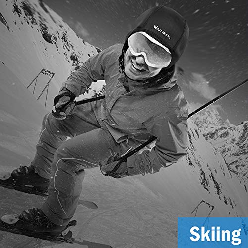 Boné de ciclismo de inverno, Andoer Boné de ciclismo de inverno à prova de vento de lã térmica corri