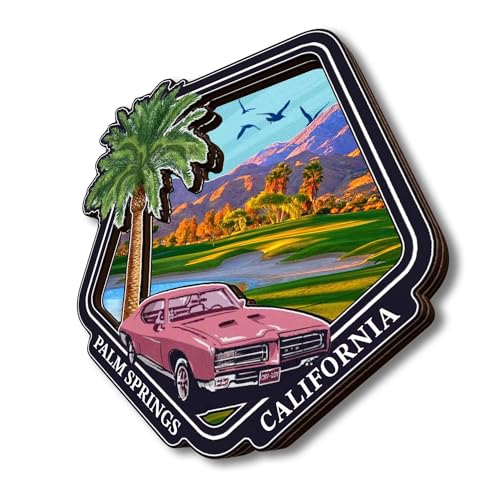 Imán Refrigerador Palm Springs California 3D Artesanal miniatura 3
