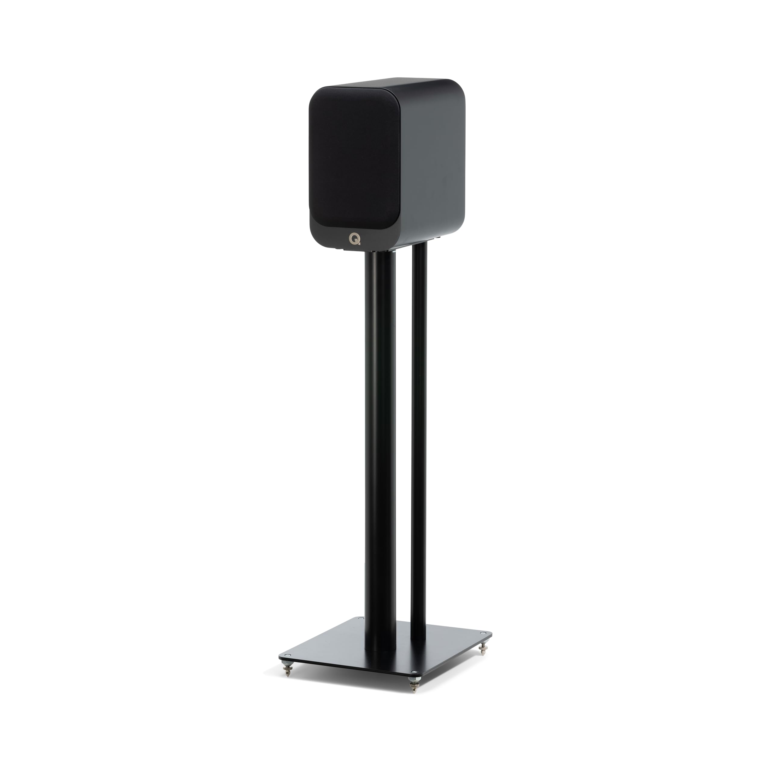 Q Acoustics 3010c - Par de altavoces compactos para estantería, color negro satinado, carcasa réflex de 2 vías, woofer de 4 pulgadas, tweeter de 0.9 pulgadas