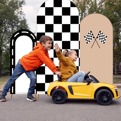 Set 3 Fundas Arco para Fiesta Tema Carreras 4ft,5ft,6ft miniatura 6