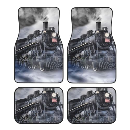 Tapis de voiture train à vapeur et nuages pour camionnette et SUV