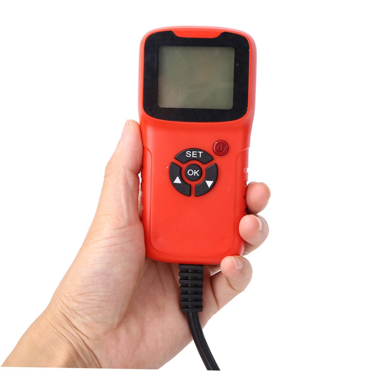 Mobestech 12v Probador De Batería Para Automóviles Tester Digital De Capacidad Protección De Sobretensión Monitor De Estado De Carga Fácil Operación y Lectura Rápida Rojo