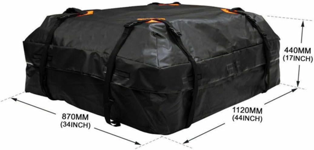 Zerodeko Waterproof 600d Oxford Car Roof Bag, Large Capacity Rooftop Cargo Carrier with Sunproof Dustproof Cover, Vehicle Soft Shell Luggage Storage for Travel and Outdoor Use