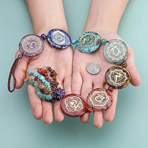 Jovivi Chakra Stones Hanging Ornament 7 Chakra Symbol Healing Crystals Hanging Tassels Wall Hanger for Yoga Meditation Window Car Crystal Decor Home Indoor Christmas Decoration Jovivi Chakra Stones Hanging Ornament 7 Chakra Symbol Healing Crystals Hanging Tassels Wall Hanger for Yoga Meditation Window Car Crystal Decor Home Indoor Christmas Decoration