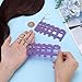 PH PandaHall 2-Pack Purple Acrylic Micro Locs Sizing Tool Knitting Gauge Ruler Wicks Sizing Tool Dreadlock Hair Accessory for Hair Styling DIY Braiding Christmas Halloween Salon Decoration