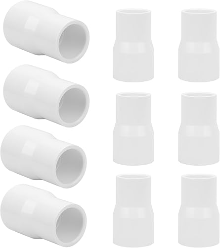 Paquete de 10 adaptadores de acoplamiento aumentador/reductor de PVC de 1 pulgada x 3/4 pulgadas (zócalo x zócalo) Schedule 40 Acoplamiento de PVC