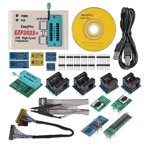 Image of EZP2023 USB Programmer for EEPROM Flash - 24 /25 /93 BIOS 25T80 - Burn Offline Copy (USB + 15 Adapter)