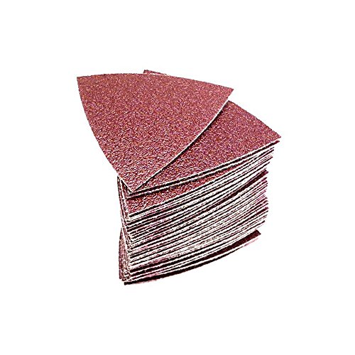 Fein MultiMaster Non-Vacuum Assorted Sanding Sheets with Hook and Loop Attachment - Unperforated, 10 each of 60/80/120/180/240 Grits, 50-Pack - 63717082033