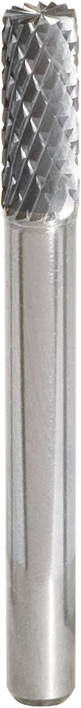 KS Tools 515.3232 ZYA 6mm/ 6mm Carb Rotary Burrs with End Toothin with Shaft, Grau