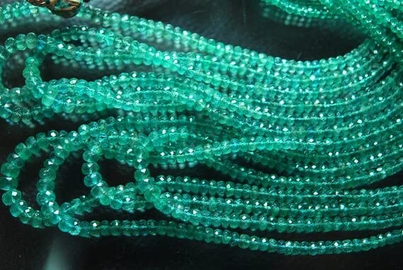 Émeraude de Zambie perle facettée LKBEADS rondelle 2.4mm 12''