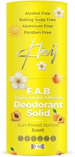 All Natural F.A.B. Deodorant - Sunkissed Apricot Scent | 1.7 oz Organic, Aluminum-Free Deodorant for FUPA, Armpit, and Breast Areas