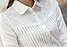 Womens Vintage Collared Pleated Button Down Shirt Long Sleeve Lace Stretch Blouse White 8