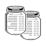 QHAND Dehydrator Temperature Guide Refrigerator Magnet Quick Reference Dehydrating Temperature Magnetic Cheat Sheet 2 Packs