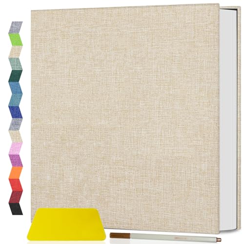 Image of Popotop Photo Album Self Adhesive Scrapbook Album for 4x6 5x7 8x10 Pictures DIY Photo Book as Scrapbooking Supplies Kits, Birthday Gifts for Women Mom Wedding Baby Family Travel
