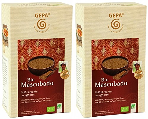 GEPA Mascobado - Zucchero di canna, 2000 g (2 x 1000 g)