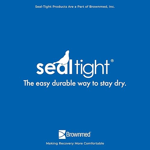 Miniatura 7 de Brownmed Seal-Tight Original Cast & Protector de vendaje  Funda impermeable para piernas adultas  Pierna ancha corta para adultos