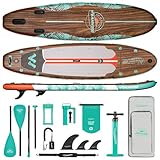WNOVA 11x34 Stand Up Paddle Board Inflatable, Portable SUP Paddleboard with Complete Accessories,...