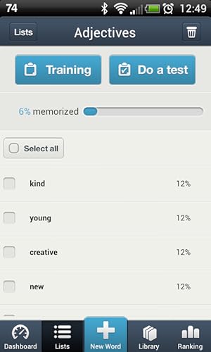 Vocabla: aprenda vocabulário inglês. Palavras livres, listas, flashcards, jogos, traduções.