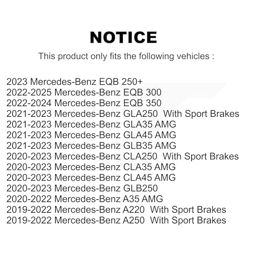 CMX Rear Ceramic Disc Brake Pads CMX-D2271 Replacement For Mercedes-Benz GLB250 GLA250 A220 CLA250 A250 EQB 350 300 A35 AMG GLB35 CLA35 CLA45 GLA35 GLA45 250+ by CMX - Used condition - Image 2