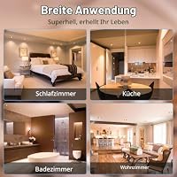 cloksh LED Einbaustrahler 230V Flach Dimmbar LED Spots 6W IP44 Bad Einbauleuchten Schwarz Deckenspots Deckenstrahler,Warmweiß 3000K Schwenkbar Einbauspots für Badezimmer Küche Wohnzimmer,6er Set – Ansicht 6