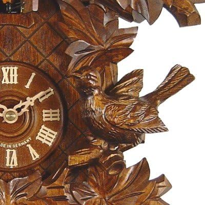 Cuckoo Clock Three Birds, deep carvings