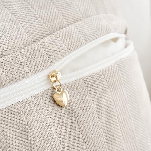 MIULEE 2er Kissenbezug 40x40 Creme Chenille Kissenhülle zierkissen – Ansicht 3