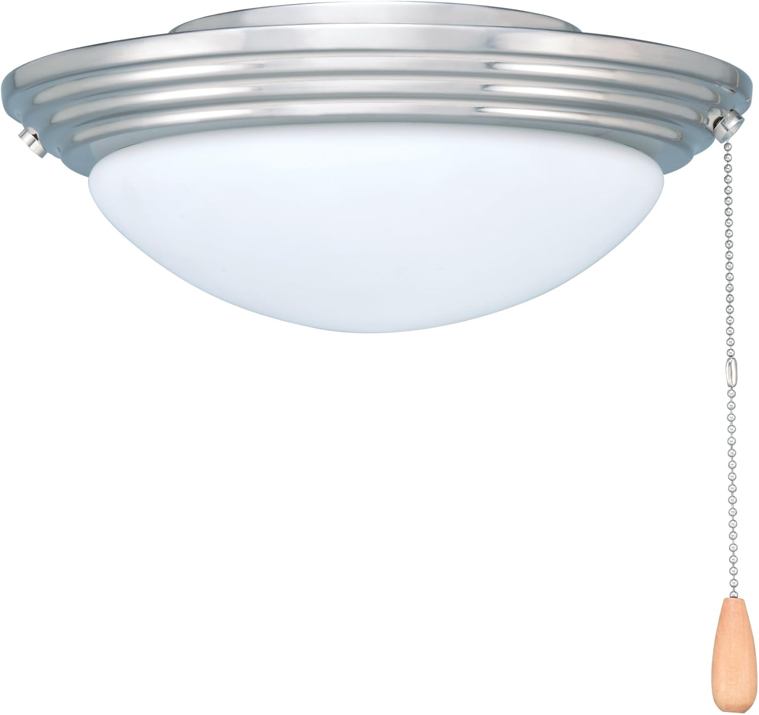 RP Lighting 11-Inch Wide Single LED Ceiling Fan Light Kit, White