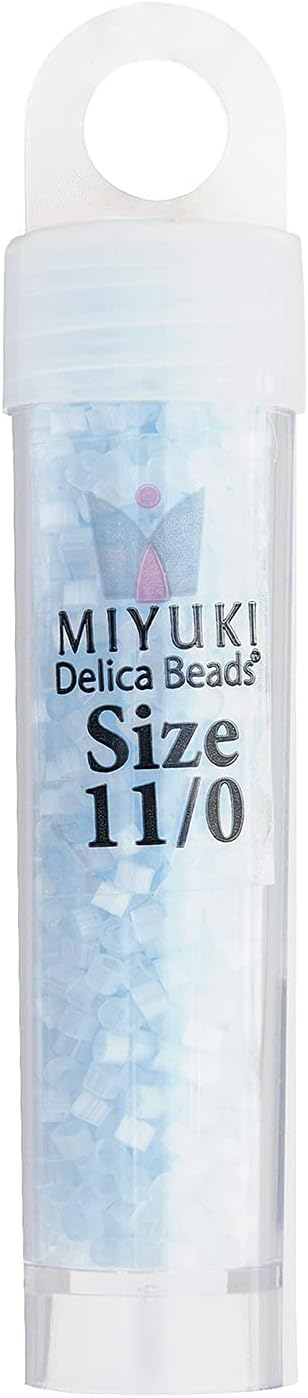 Miyuki Delica 11/0 Pale Aqua Silk Satin 5.2gms Vial of Japanese Glass Beads