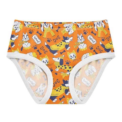 Girls' Underwear Cartoon Dog Cotton Stretch Comfort Toddler Panties