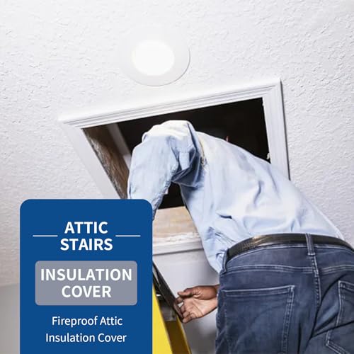 Agrdeed Dachbodentreppe Isolierung Abdeckung mit Nagelpistole, 138 * 64 * 28cm Windabweiser für Loft-Leiter, Dachboden Leiter Isolierung Abdeckung Feuerfest Dachboden Isolierung Zelt