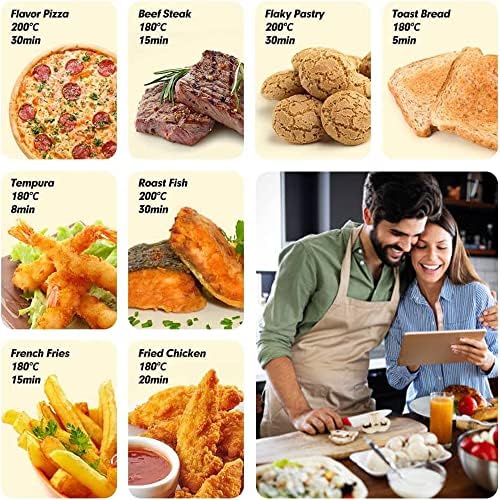 VIKKI Air Fryer Liners, 8.5 Inch Square 100 Pcs Non-Stick Parchment Paper Steamer Liners Perforated Food Grade Disposable Baking for Oven Bamboo Frying Pan (Free Oil Brush)