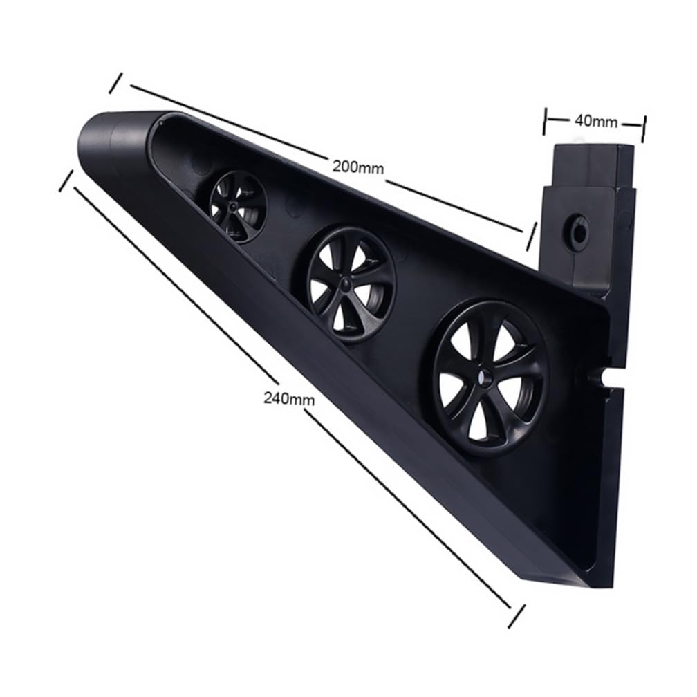 WOONEKY Portasci da Parete Muro per Snowboard e Skateboard, Nero | Supporto Multi Parete in Pp, Installazione Semplice, Uso Casa e Showroom, Stabile, Elegante e Professionale