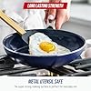 Blue Diamond 8 Inch Nonstick Frying Pan, PFAS Free Ceramic Egg and Omelette Pan, Diamond Infused Nonstick Skillet, Dishwasher & Oven Safe, Durable, Non Toxic, Metal Utensil Safe, Blue #4