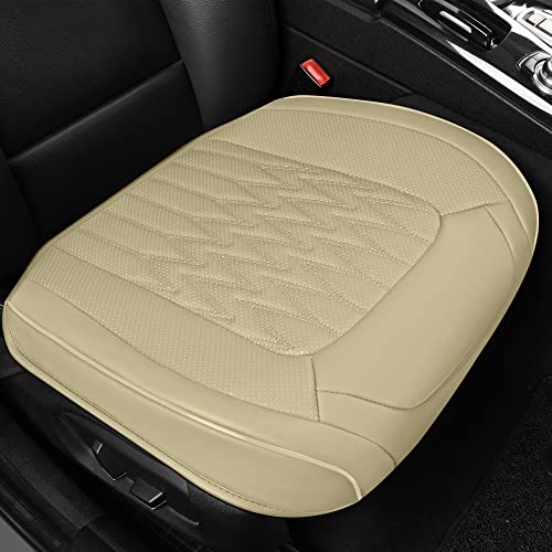 Huidasource Front Car Seat Bottom Covers 2 Pack, Anti-Slip Leather Bottom Car Seat Cushion Covers, Car Seat Protector For Front Seats, Universal Fit For Most Cars Sedan Suv Pickup Truck (Beige) #TOP7