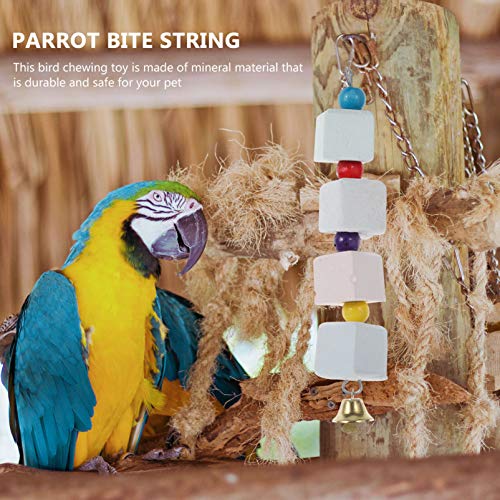 Balacoo 2Pcs Papagaio Brinquedo Gaiola de Pedra Mineral Bloco Periquitos Contas Ranger Os Dentes Mol