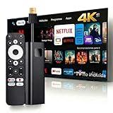 Google TV Stick 4K con Mando por Voz, Android TV Dongle HDMI con Chromecast Built-In, Widevine L1, HDR10+ Dolby Audio, Streaming Netflix Prime Video YouTube, Receptor WiFi Smart TV para TV y Proyector