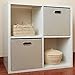 Posprica Storage Cube Basket Bins,13×13 Foldable Storage Boxes for Closet Organizer Shelf Cabinet Bookcase,Thick Fabric Drawer,Set of 4, Beige