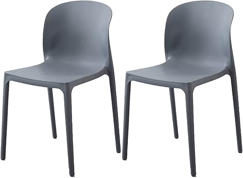 Miniatura 3 de Juego de 2 sillas laterales de comedor, silla con patas de plástico para comedor, sala de estar, sillas de cocina, sillas de mostrador sin brazos y