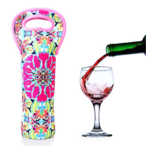 Wine Carrier Wine Bottle Bag Champagne Tote Bag Durable Neoprene Wine Tote Bag