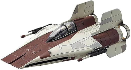 Revell (Bandai Original 01210 Star Wars A-Wing Starfighter 1:72 Scale Unbuilt/Pre-Coloured/Clip-Together (Non-Glue) Plastic Model Kit with Display Base