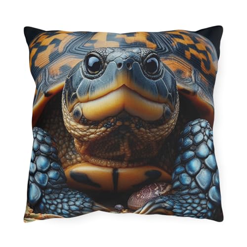Maryland Diamondback Terrapin Outdoor Pillow with Blue Crab and Chesapeake Bay Retriever Design